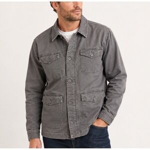 Chore Coat Men 3XL Gray Canvas Military Field Barn Outdoor Jacket Minimalist
